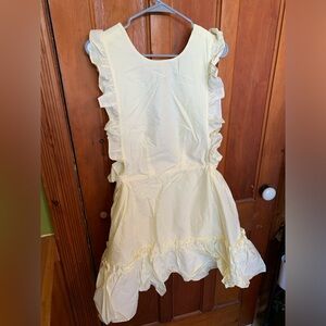 Selkie The Dole Whip Pinafore Dress - Size L Yellow